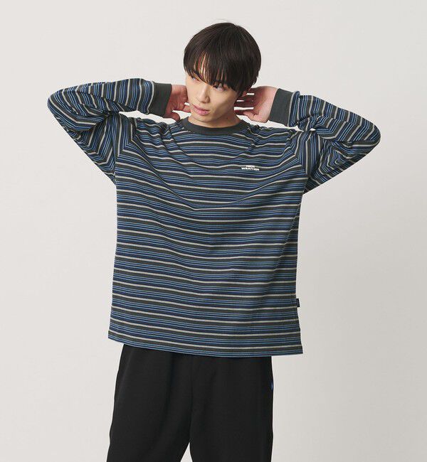 NICE WEATHER「＜NICE WEATHER＞マルチボーダー ロングスリーブ Tシャツ」|Tシャツ・カットソー|