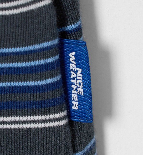 NICE WEATHER「＜NICE WEATHER＞マルチボーダー ロングスリーブ Tシャツ」|Tシャツ・カットソー|