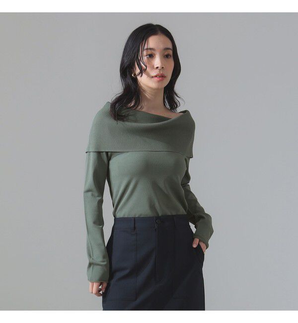 Demi-Luxe BEAMS 「オフショルダー プルオーバーニット」|ニット・セーター|