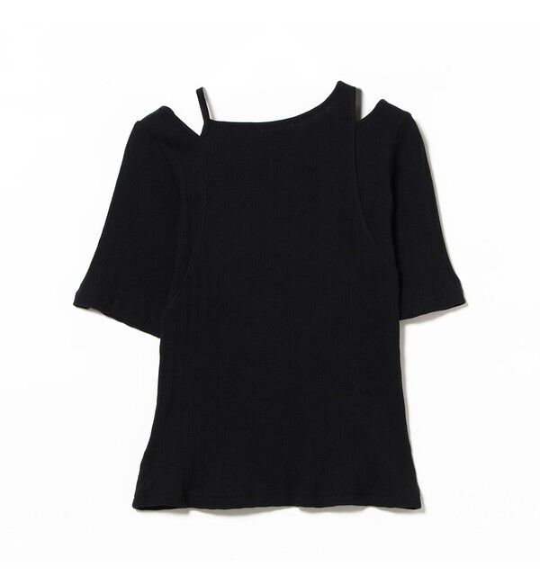 Ray BEAMS 「RIB キリカエ アシメネック Tシャツ」|Tシャツ・カットソー|