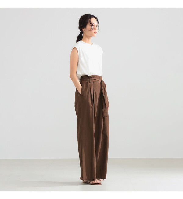 Demi-Luxe BEAMS 「コットン シルク フレンチスリーブ Tシャツ」|Tシャツ・カットソー|