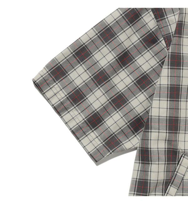 BEAMS「BEAMS｜Check Zip Up Shirt｜メンズ ジップアップシャツ ブルゾン｜ワークテイスト｜シワになりにくい 速乾」|シャツ・ブラウス|