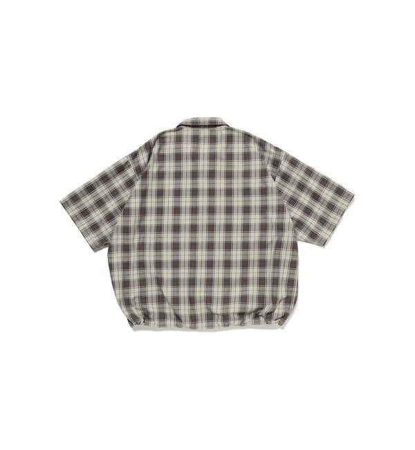BEAMS「BEAMS｜Check Zip Up Shirt｜メンズ ジップアップシャツ ブルゾン｜ワークテイスト｜シワになりにくい 速乾」|シャツ・ブラウス|