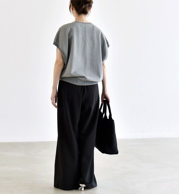 quaranciel「quaranciel:〈洗濯機可能〉ライト ポンチ コンパクト フレンチスリーブ TEE」|Tシャツ・カットソー|