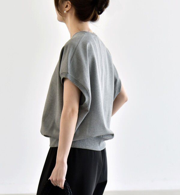 quaranciel「quaranciel:〈洗濯機可能〉ライト ポンチ コンパクト フレンチスリーブ TEE」|Tシャツ・カットソー|