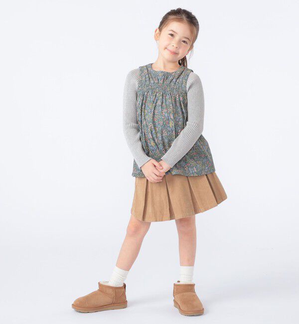 SHIPS KIDS「SHIPS KIDS:100～130cm / コーデュロイ リブ レイヤード トップス」|シャツ・ブラウス|