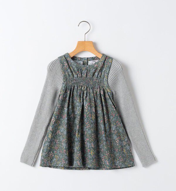 SHIPS KIDS「SHIPS KIDS:100～130cm / コーデュロイ リブ レイヤード トップス」|シャツ・ブラウス|