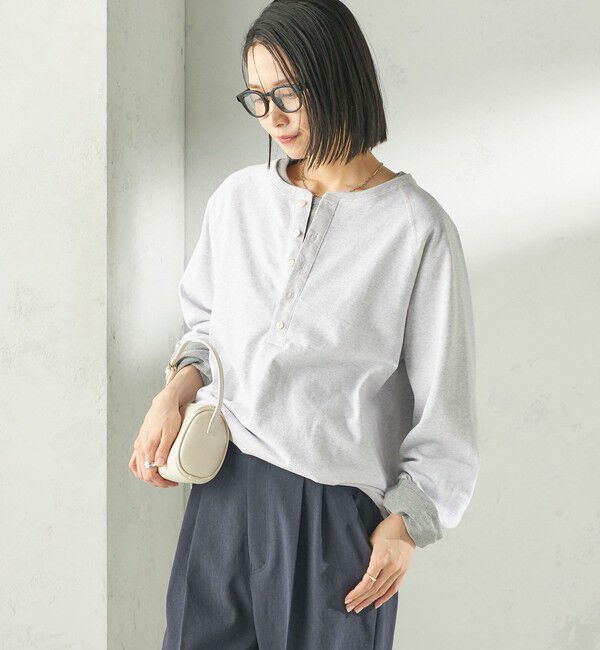 SHIPS for women「【SHIPS別注】onit: ヘンリー ネック プルオーバー」|Tシャツ・カットソー|
