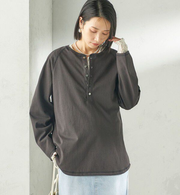 SHIPS for women「【SHIPS別注】onit: ヘンリー ネック プルオーバー」|Tシャツ・カットソー|