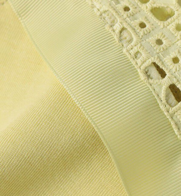 SHIPS for women「【WEB限定】〈手洗い可能〉レース コンビ ショート スリーブ カットソー」|Tシャツ・カットソー|
