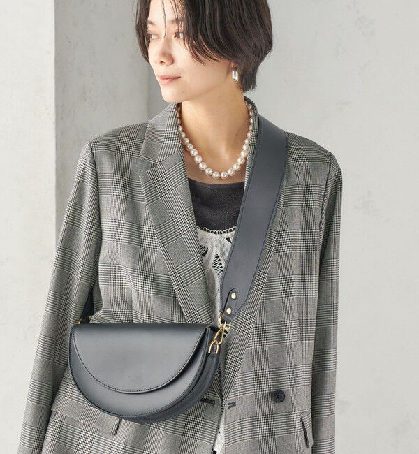 SHIPS for women「《予約》AULENTTI: ハーフ ムーン バッグ」|ショルダー・メッセンジャー|
