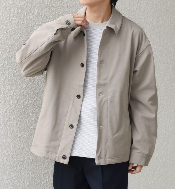 SHIPS any「SORONA(R) ライト ツイル ストレッチ スピンドル ブルゾン 26AW◆」|ブルゾン・スタジャン|ベージュ