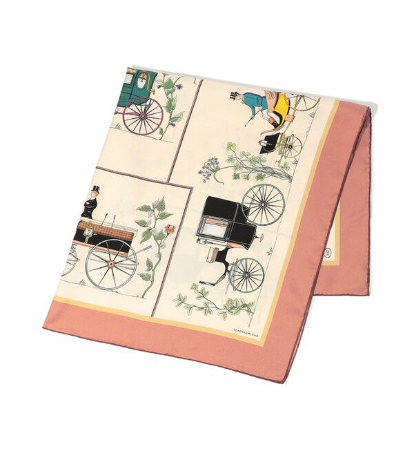 TOMORROWLAND GOODS「ATELIER TOMORROW CARRIAGE シルクスカーフ」|バンダナ・スカーフ|42 ライトベージュ系