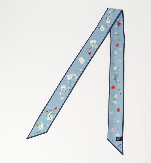 TOMORROWLAND GOODS「ATELIER TOMORROW FLOWER LETTER シルク ツイリースカーフ」|バンダナ・スカーフ|