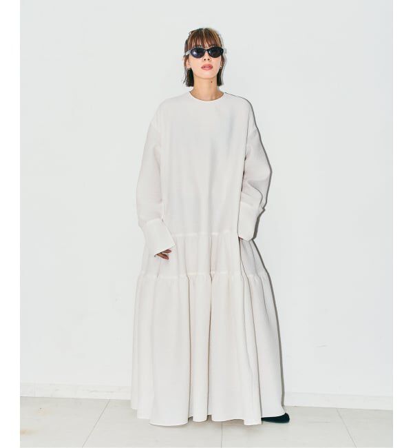  「《予約》SHEER JACQURD DRESS：ワンピース」|ワンピース|