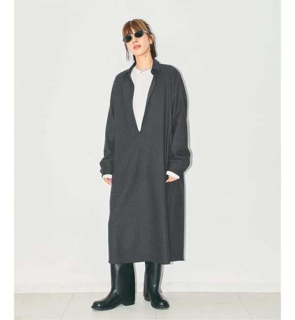  「《予約》WOOL DOT SKIPPER DRESS：ワンピース」|ワンピース|
