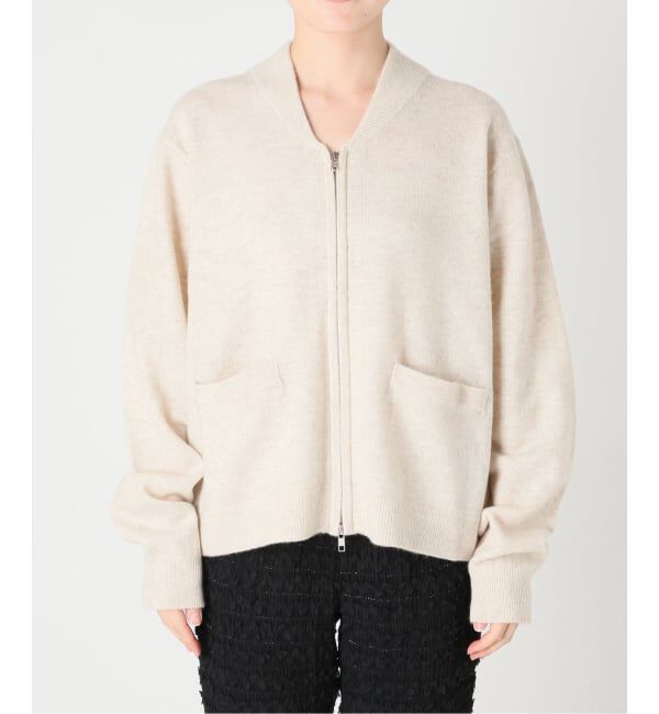  「《予約》ZIP UP KNIT BLOUSON：カーディガン」|ニット・セーター|