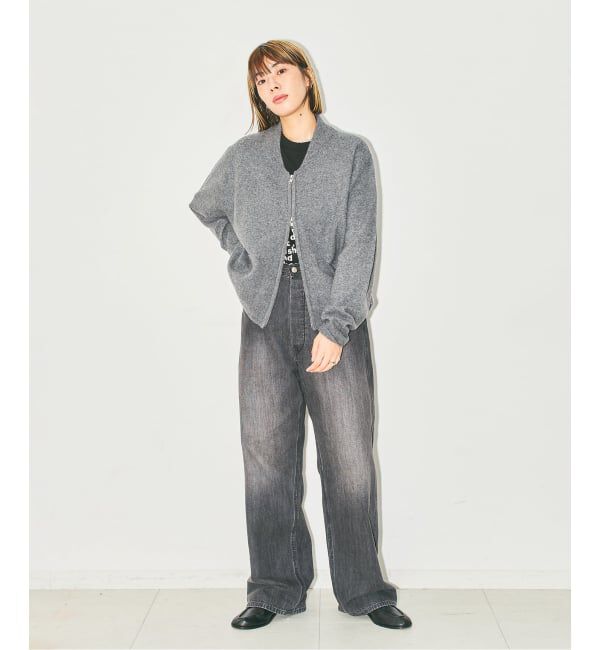  「《予約》ZIP UP KNIT BLOUSON：カーディガン」|ニット・セーター|