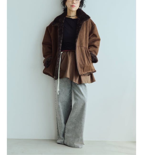IENA LA BOUCLE「《予約》IENA LA BOUCLE リバーシブルフェイクファースエードブルゾン」|その他|
