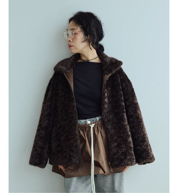 IENA LA BOUCLE「《予約》IENA LA BOUCLE リバーシブルフェイクファースエードブルゾン」|その他|