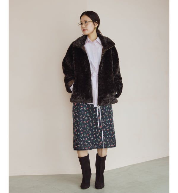 IENA LA BOUCLE「《予約》IENA LA BOUCLE リバーシブルフェイクファースエードブルゾン」|その他|