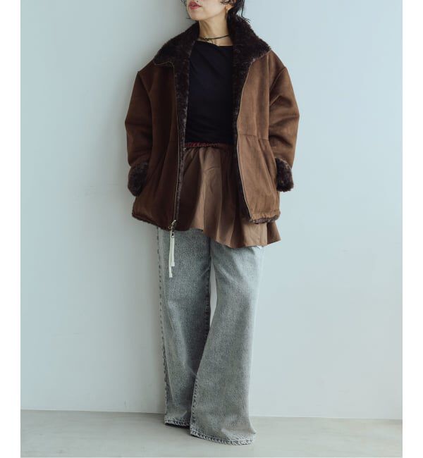 IENA LA BOUCLE「《予約》IENA LA BOUCLE リバーシブルフェイクファースエードブルゾン」|その他|