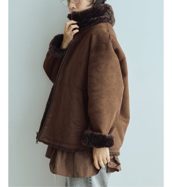 IENA LA BOUCLE「《予約》IENA LA BOUCLE リバーシブルフェイクファースエードブルゾン」|その他|
