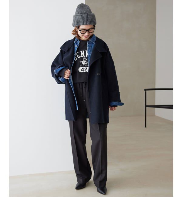 SLOBE IENA「《WEB・一部店舗限定/追加予約》souple woolダブルフェイススタンドコート」|その他|