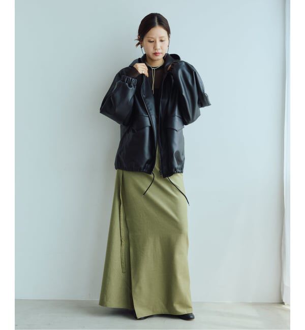 IENA LA BOUCLE「《予約》VACHEMENT ヴァシュモン 別注ecoフードレザーフードブルゾン VN-16-409」|その他|