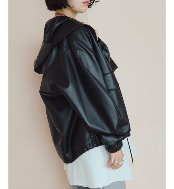 IENA LA BOUCLE「《予約》VACHEMENT ヴァシュモン 別注ecoフードレザーフードブルゾン VN-16-409」|その他|