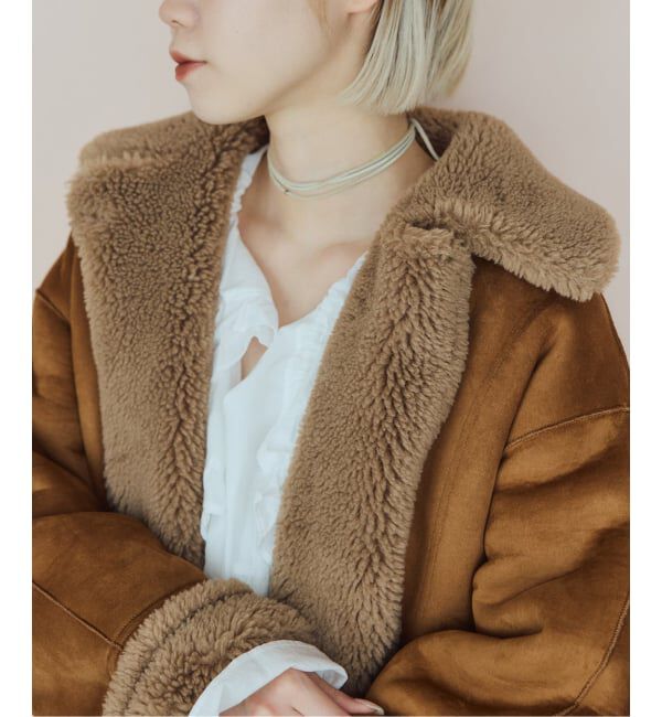 IENA LA BOUCLE「《予約》venit ヴェニット 別注リバーシブルボアコート VEJ-5544-A」|その他|