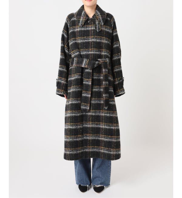 journal standard L'essage「《予約》SUPER100モッサ/GIOLICAチェック バルカラーコート」|ステンカラーコート|