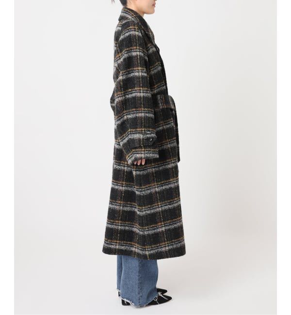 journal standard L'essage「《予約》SUPER100モッサ/GIOLICAチェック バルカラーコート」|ステンカラーコート|