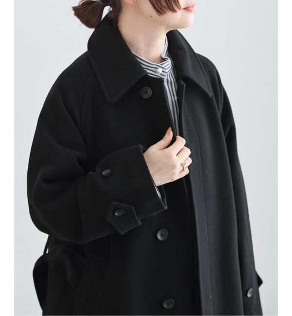 journal standard L'essage「《予約》SUPER100モッサ/GIOLICAチェック バルカラーコート」|ステンカラーコート|