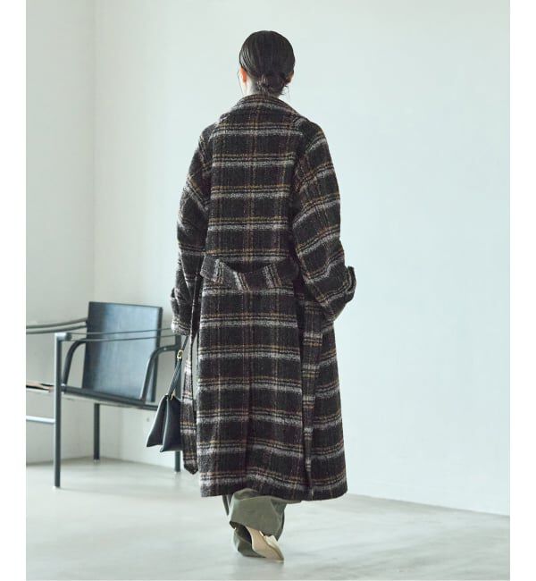 journal standard L'essage「《予約》SUPER100モッサ/GIOLICAチェック バルカラーコート」|ステンカラーコート|