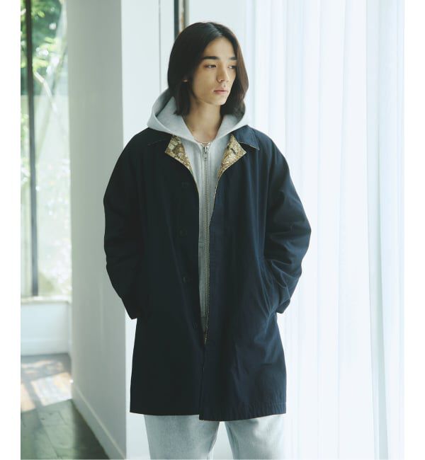 JOURNAL STANDARD「《予約》カモ柄 リバーシブル バルカラー コート」|ステンカラーコート|