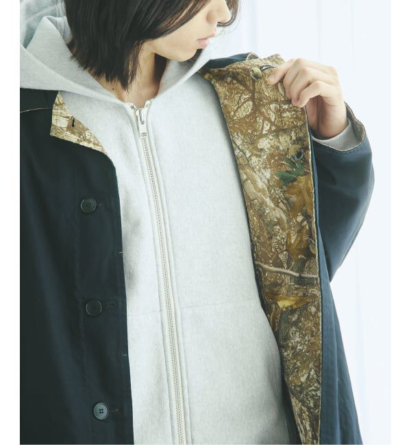 JOURNAL STANDARD「《予約》カモ柄 リバーシブル バルカラー コート」|ステンカラーコート|