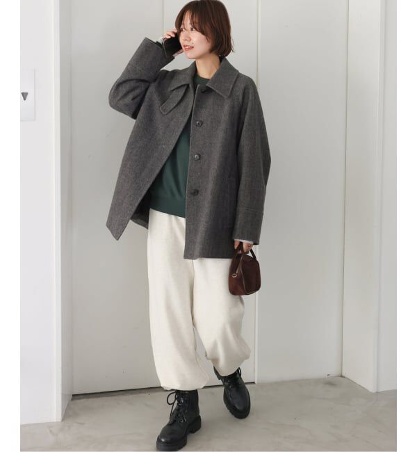 JOURNAL STANDARD relume「《追加予約 / 新色》尾州ウールスーパー100Aラインコート」|ステンカラーコート|