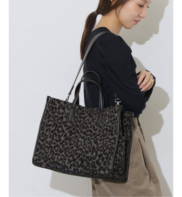 JOURNAL STANDARD relume「《予約》RELUME レオパードジャガードトート」|トートバッグ|ブラック
