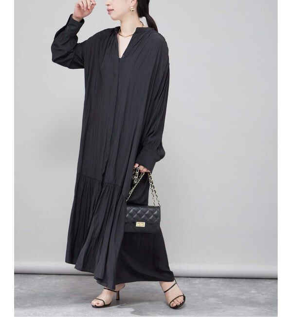 journal standard L'essage「SIDOGRASストライプ/デシンマキシワンピース」|ワンピース|