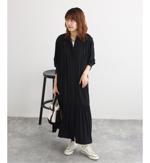 journal standard L'essage「SIDOGRASストライプ/デシンマキシワンピース」|ワンピース|