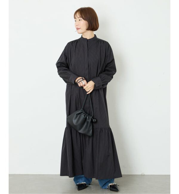 journal standard L'essage「SIDOGRASストライプ/デシンマキシワンピース」|ワンピース|