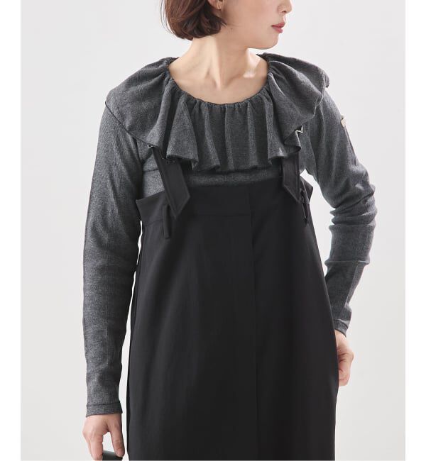 journal standard L'essage「《一部WEB限定カラー/予約》Miller*Uhr 別注 Frill Collar Tops カットソー」|Tシャツ・カットソー|グレー