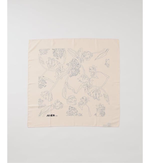 journal standard L'essage「《追加予約》AENEIS/エネス Nostalgia Flowers Silk Scarf 90 スカーフ」|バンダナ・スカーフ|