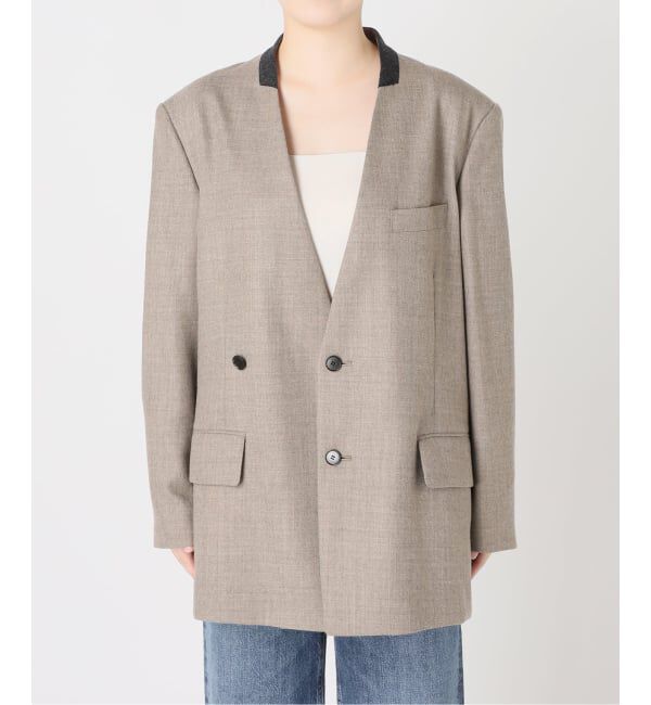 journal standard L'essage「《予約》Wサキソニーノーカラージャケット」|その他|