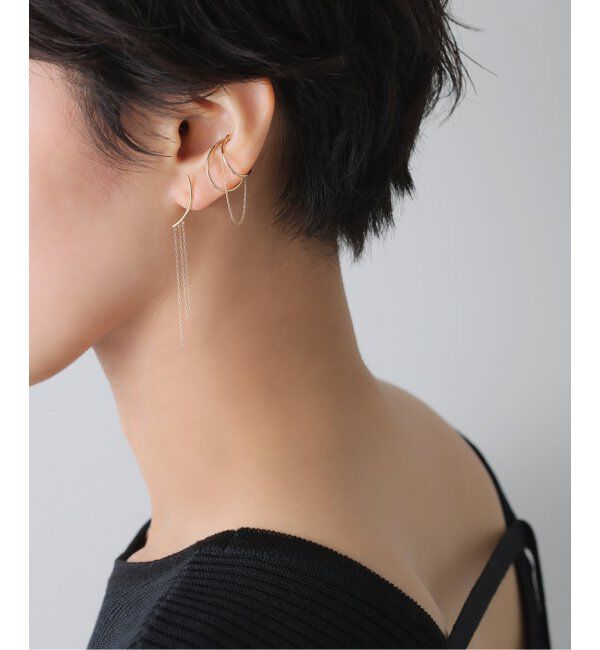 Lilas by Spick&Span「3チェーンピアス K10（両耳）」|ピアス|