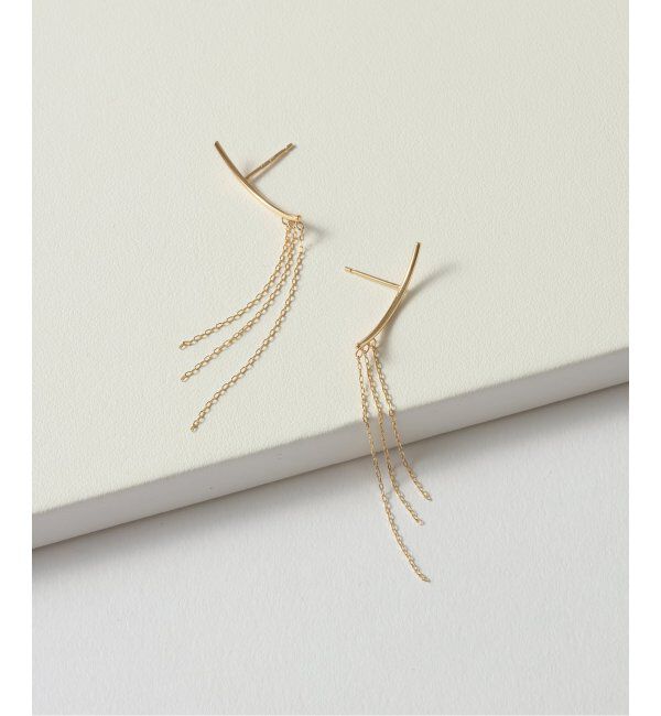 Lilas by Spick&Span「3チェーンピアス K10（両耳）」|ピアス|