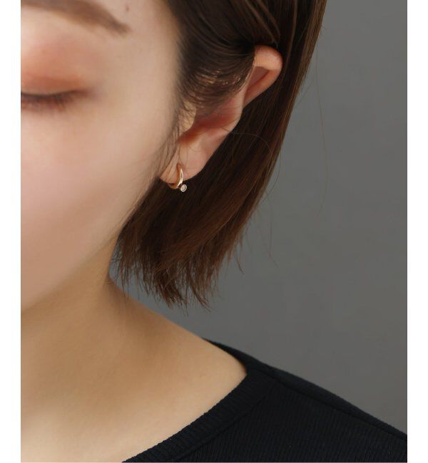 Lilas by Spick&Span「べゼルダイヤピアス K10（両耳）」|ピアス|