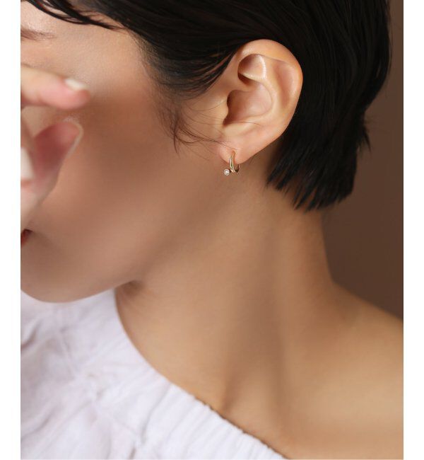 Lilas by Spick&Span「べゼルダイヤピアス K10（両耳）」|ピアス|