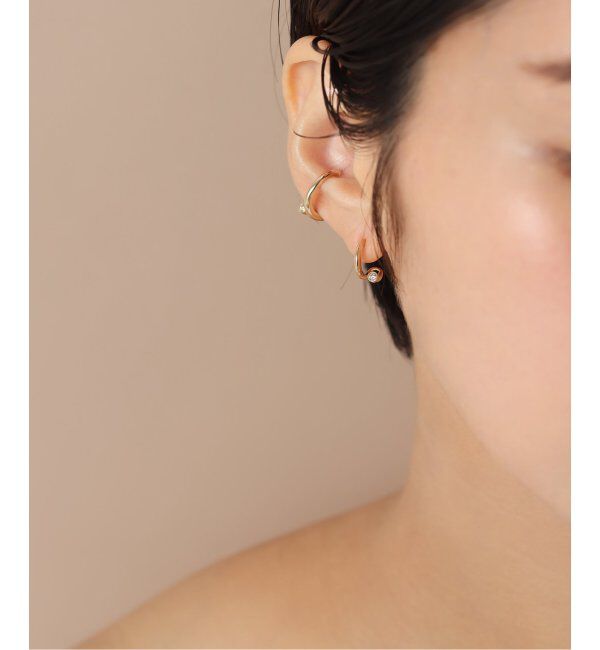 Lilas by Spick&Span「べゼルダイヤピアス K10（両耳）」|ピアス|